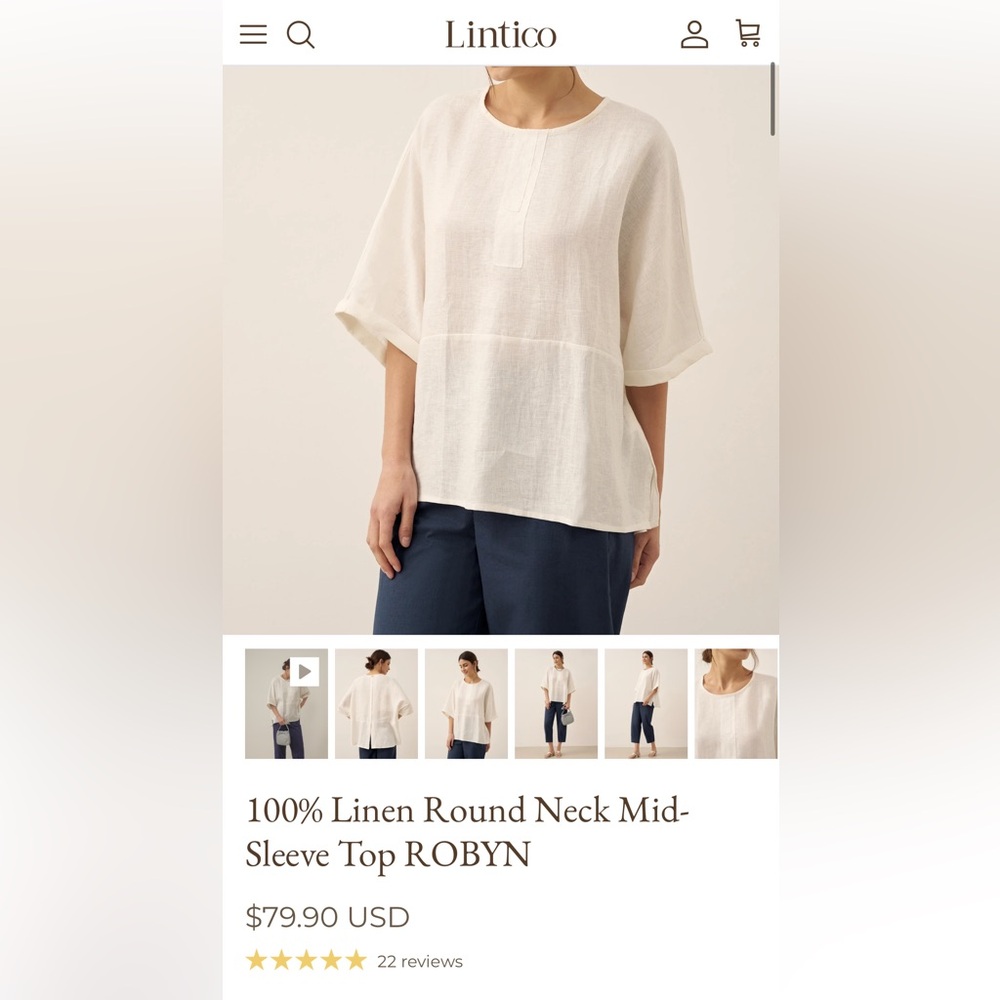 Lintico Lightweight Linen Top